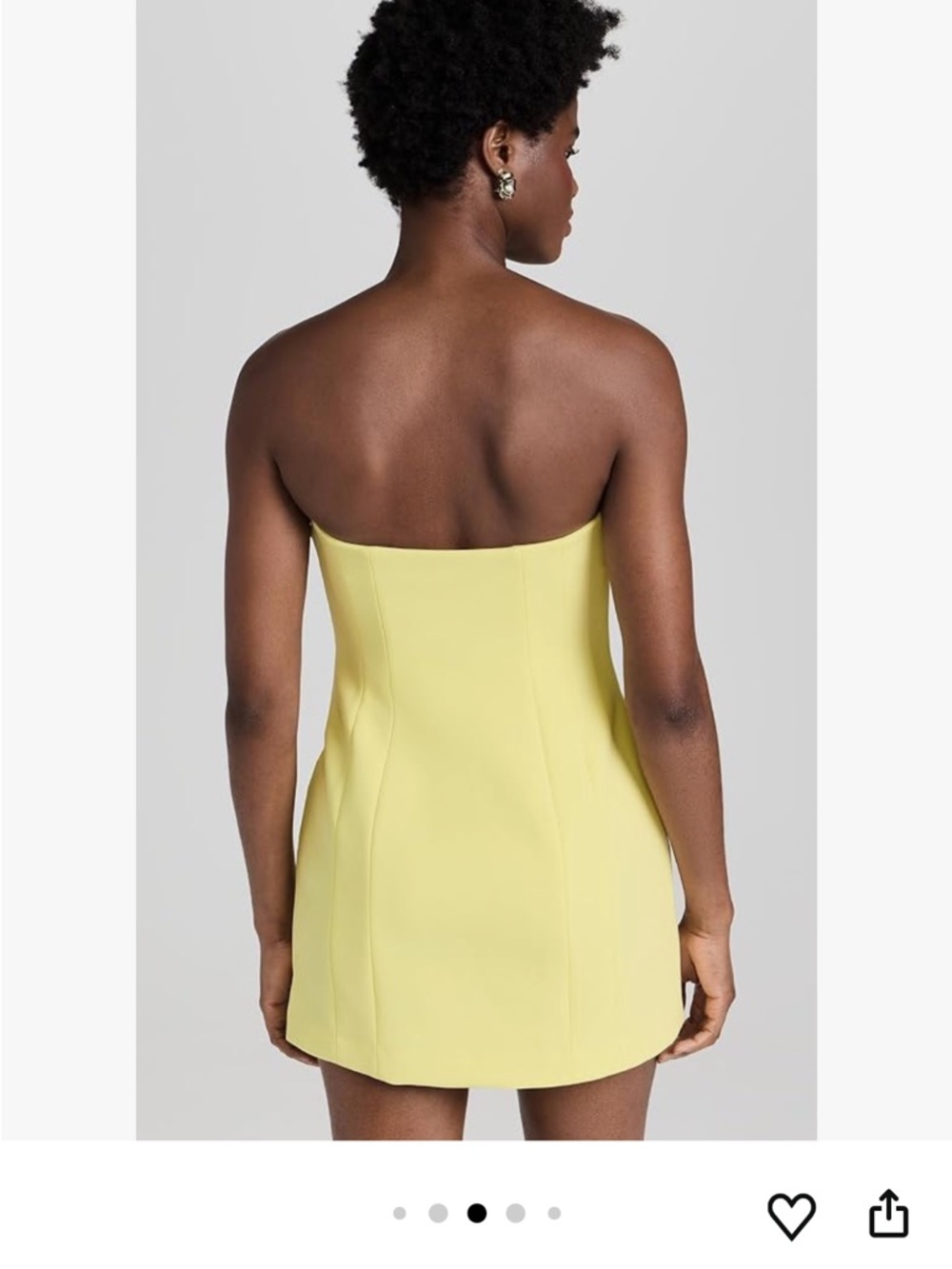 A.L.C. Strapless Elsie Mini Dress in Citrine, size 6, NWT - Picture 3 of 12